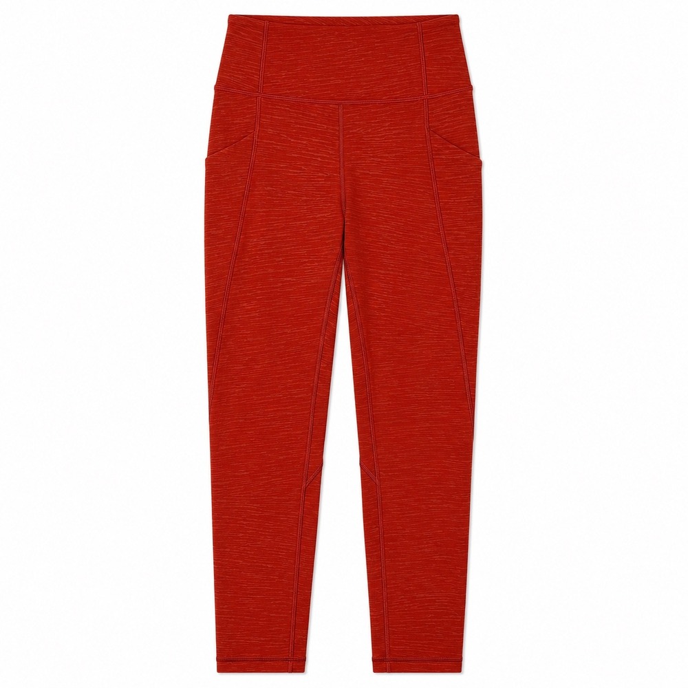 Lululemon Time To Sweat Crop 23" Stride Emboss Cayenne Size‎ 6